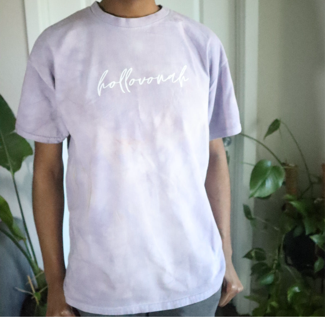 Botanical Pastel Purple Short Sleeve Shirt (Plant Dyed)