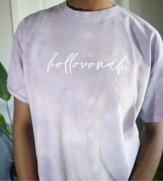 Botanical Pastel Purple Short Sleeve Shirt (Plant Dyed)