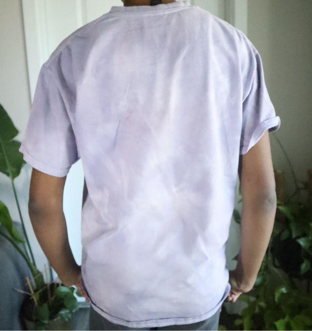 Botanical Pastel Purple Short Sleeve Shirt (Plant Dyed)